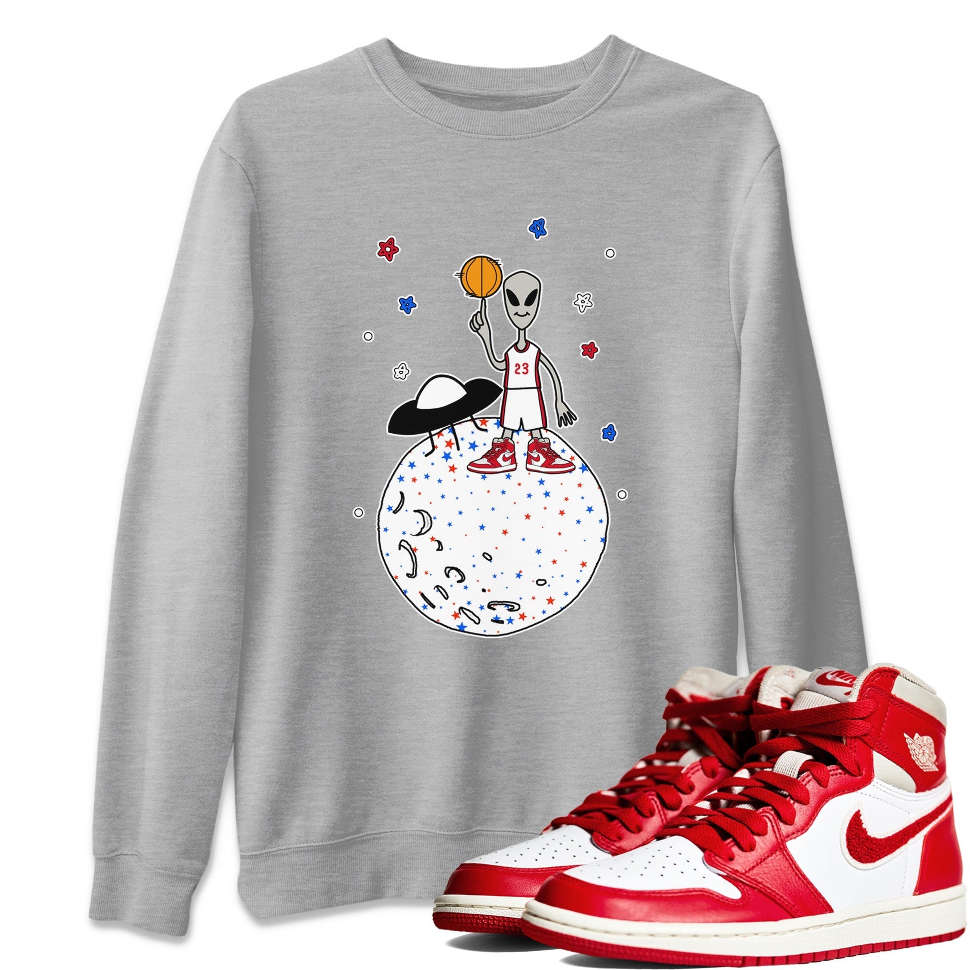 Jordan 1 Newstalgia Sneaker Match Tees Basketball Alien Sneaker Tees Jordan 1 Newstalgia Sneaker Release Tees Unisex Shirts