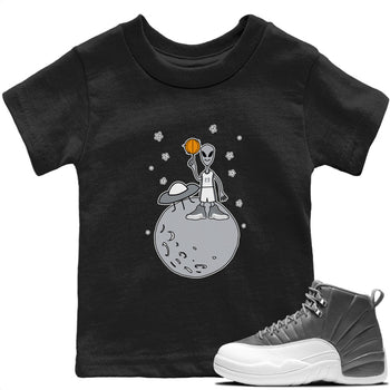 Jordan 12 Stealth Sneaker Match Tees Basketball Alien Sneaker Tees Jordan 12 Stealth Sneaker Release Tees Kids Shirts
