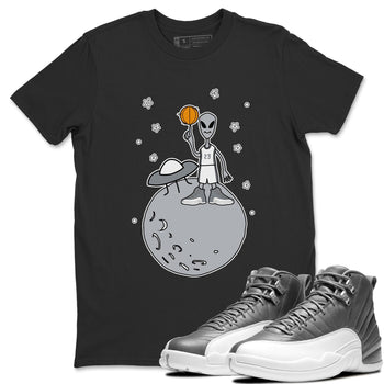 Jordan 12 Stealth Sneaker Match Tees Basketball Alien Sneaker Tees Jordan 12 Stealth Sneaker Release Tees Unisex Shirts