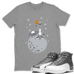 Jordan 12 Stealth Sneaker Match Tees Basketball Alien Sneaker Tees Jordan 12 Stealth Sneaker Release Tees Unisex Shirts