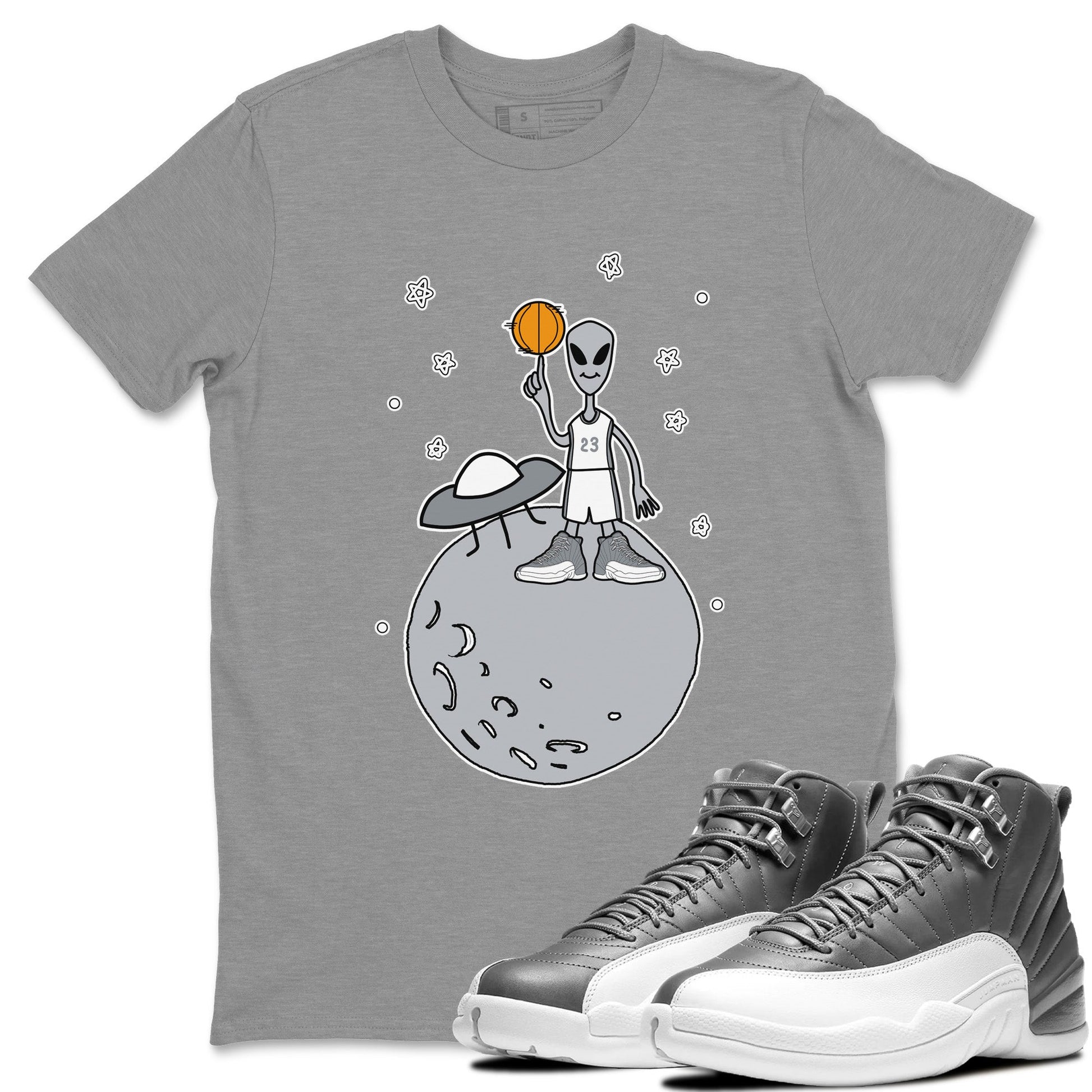 Jordan 12 Stealth Sneaker Match Tees Basketball Alien Sneaker Tees Jordan 12 Stealth Sneaker Release Tees Unisex Shirts