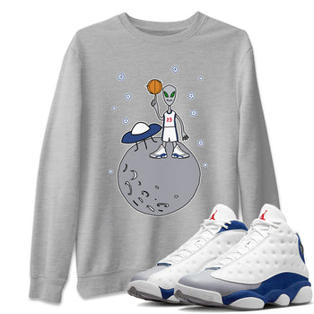 Jordan 13 French Blue Sneaker Match Tees Basketball Alien Sneaker Tees Jordan 13 French Blue Sneaker Release Tees Unisex Shirts