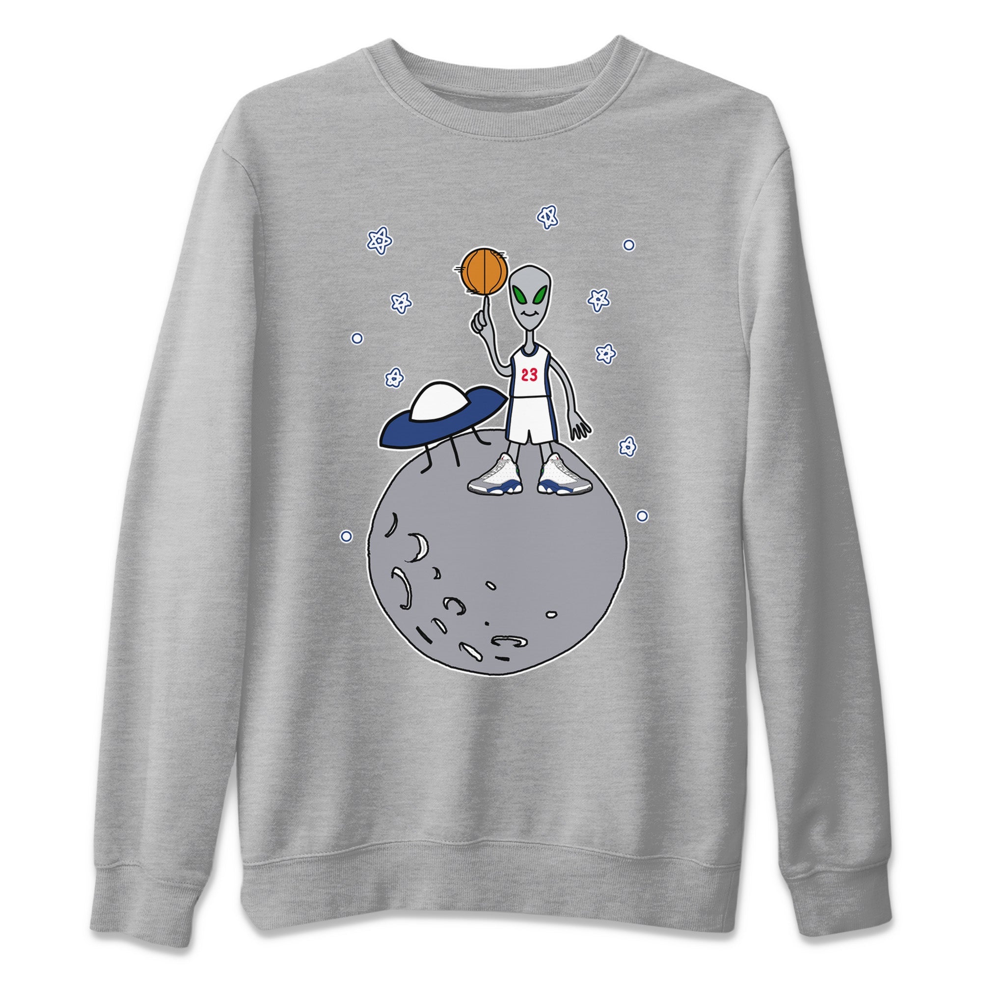 Jordan 13 French Blue Sneaker Match Tees Basketball Alien Sneaker Tees Jordan 13 French Blue Sneaker Release Tees Unisex Shirts