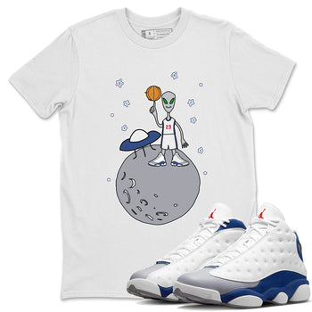 Jordan 13 French Blue Sneaker Match Tees Basketball Alien Sneaker Tees Jordan 13 French Blue Sneaker Release Tees Unisex Shirts