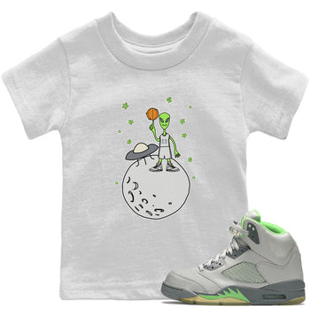 Jordan 5 Green Bean Sneaker Match Tees Basketball Alien Sneaker Tees Jordan 5 Green Bean Sneaker Release Tees Kids Shirts