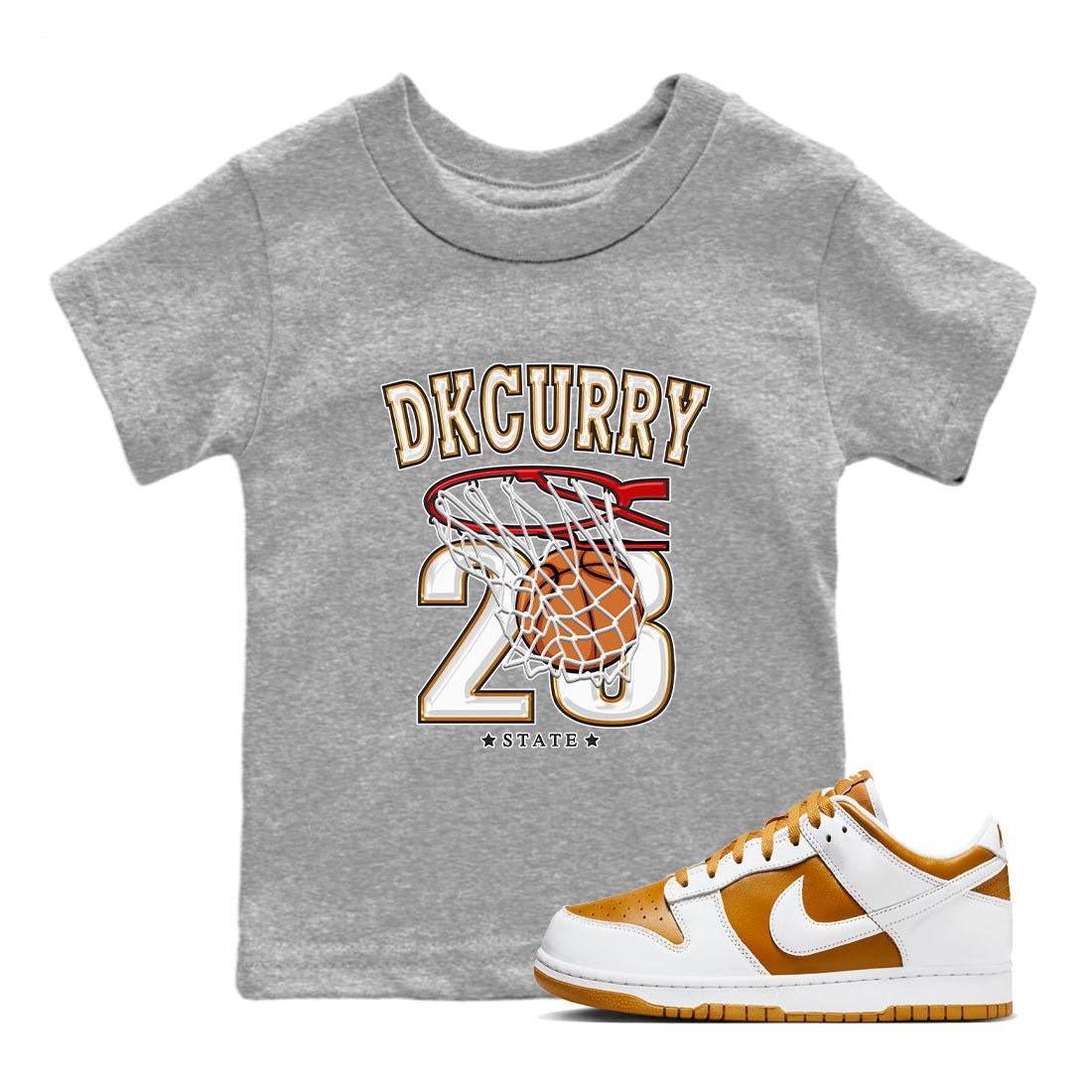 Basketball sneaker match tees to Dark Curry Reverse Curry street fashion brand for shirts to match Jordans SNRT Sneaker Tees Dunk Dark Curry unisex t-shirt Heather Grey 1 youth shirt