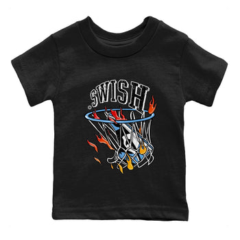 Air Jordan 1 Retro High OG UNC Toe Shirt to match Jordans Basketball Hoop Sneaker Tees Air Jordan 1 High OG UNC Toe Tees Kids and Baby Tees Black 2