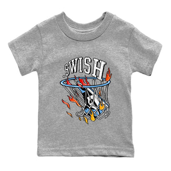 Air Jordan 1 Retro High OG UNC Toe Shirt to match Jordans Basketball Hoop Sneaker Tees Air Jordan 1 High OG UNC Toe Tees Kids and Baby Tees Heather Grey 2
