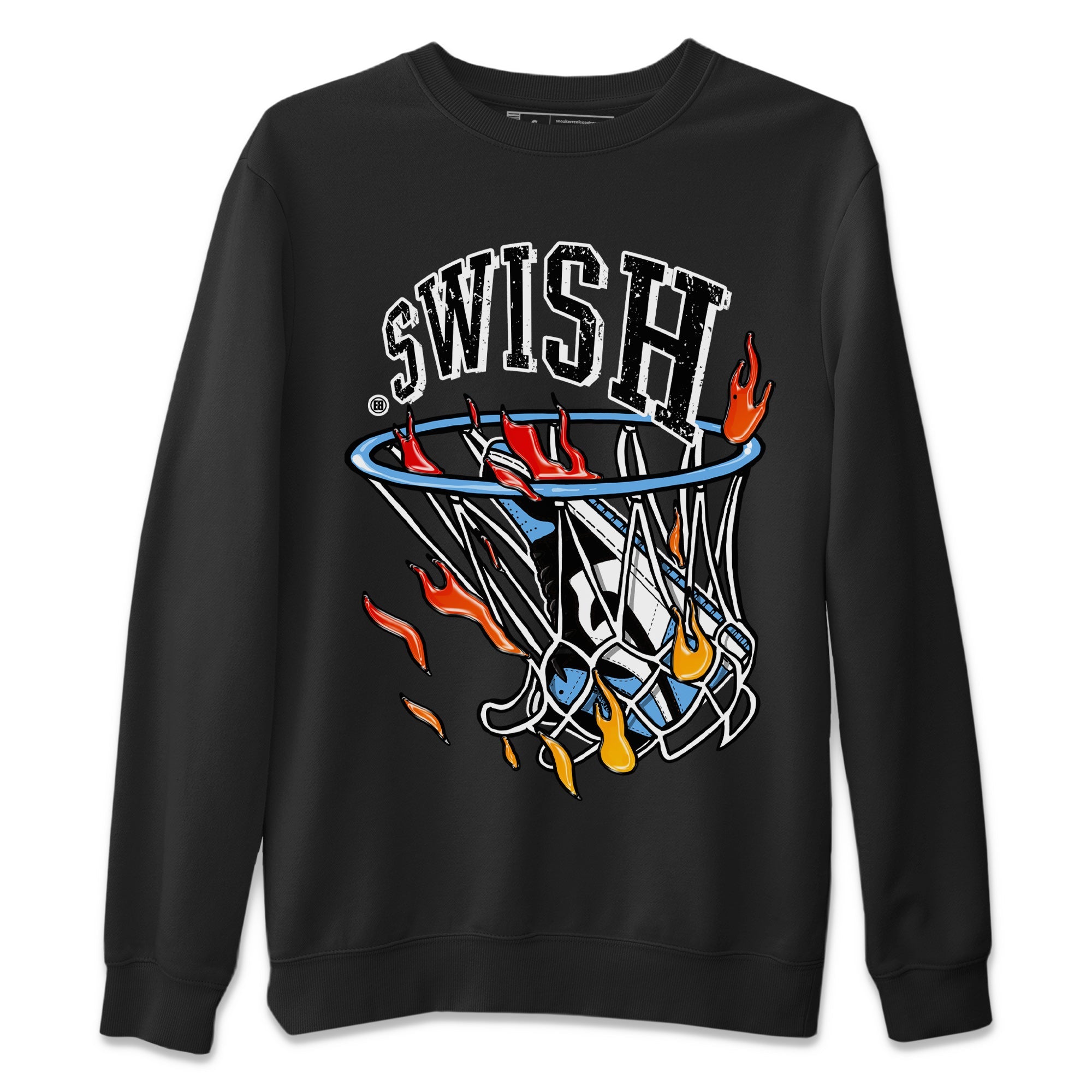 Air Jordan 1 Retro High OG UNC Toe Shirt to match Jordans Basketball Hoop Sneaker Tees Air Jordan 1 High OG UNC Toe Tees Crew Neck T-Shirts Black 2