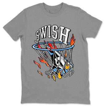 Air Jordan 1 Retro High OG UNC Toe Shirt to match Jordans Basketball Hoop Sneaker Tees Air Jordan 1 High OG UNC Toe Tees Crew Neck T-Shirts Heather Grey 2