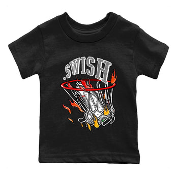 Air Jordan 13 Wolf Grey Sneaker Match Tees Basketball Hoop Sneaker Tees Air Jordan 13 Retro Wolf Grey T-Shirt Kids Shirts Black 2