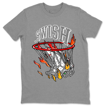 Air Jordan 13 Wolf Grey Sneaker Match Tees Basketball Hoop Sneaker Tees Air Jordan 13 Retro Wolf Grey T-Shirt Unisex Shirts Heather Grey 2