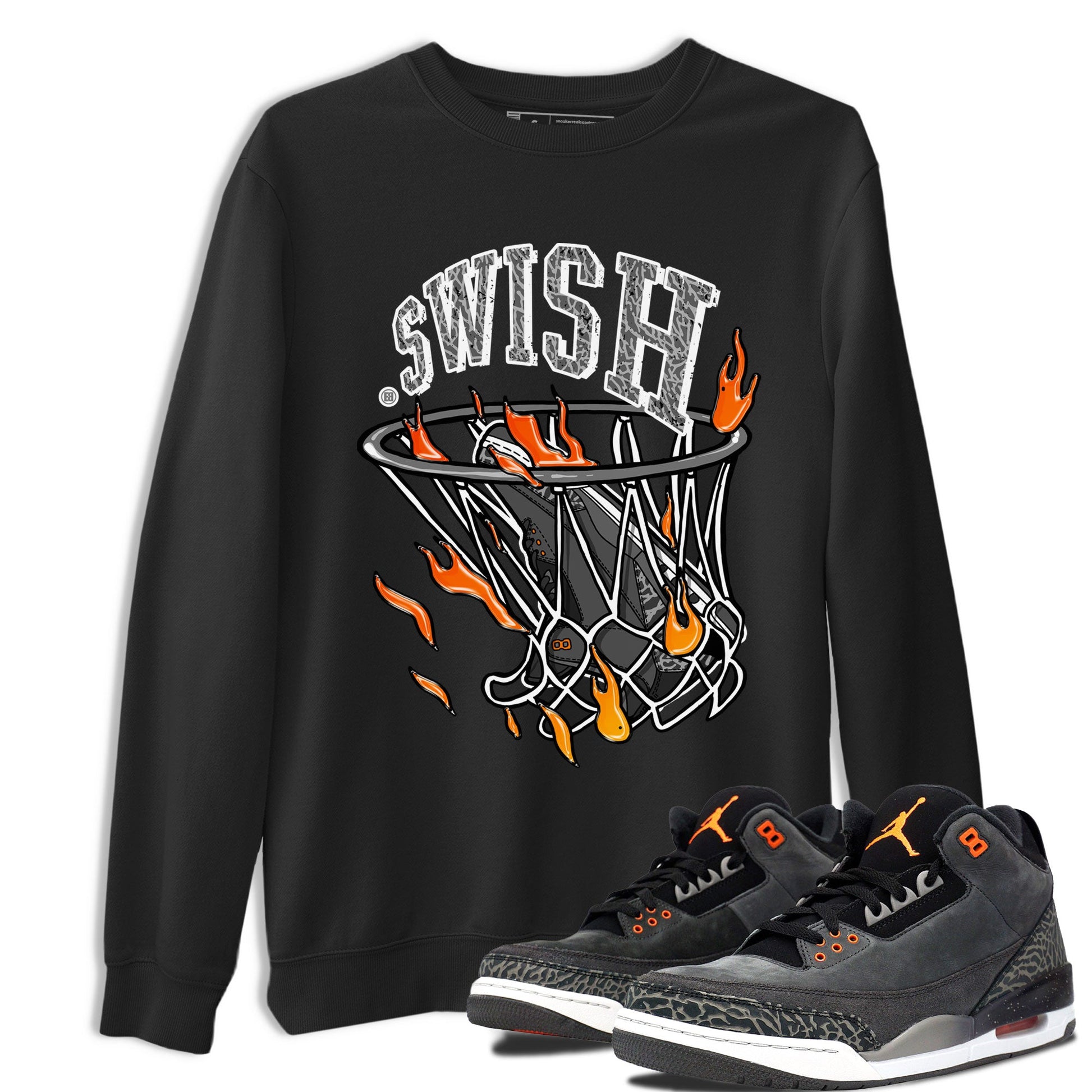 Air Jordan 3 Retro Fear shirt to match jordans Basketball Hoop sneaker tees Air Jordan 3 Fear SNRT Sneaker Release Tees Unisex Black 1 T-Shirt