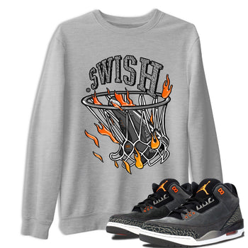 Air Jordan 3 Retro Fear shirt to match jordans Basketball Hoop sneaker tees Air Jordan 3 Fear SNRT Sneaker Release Tees Unisex Heather Grey 1 T-Shirt