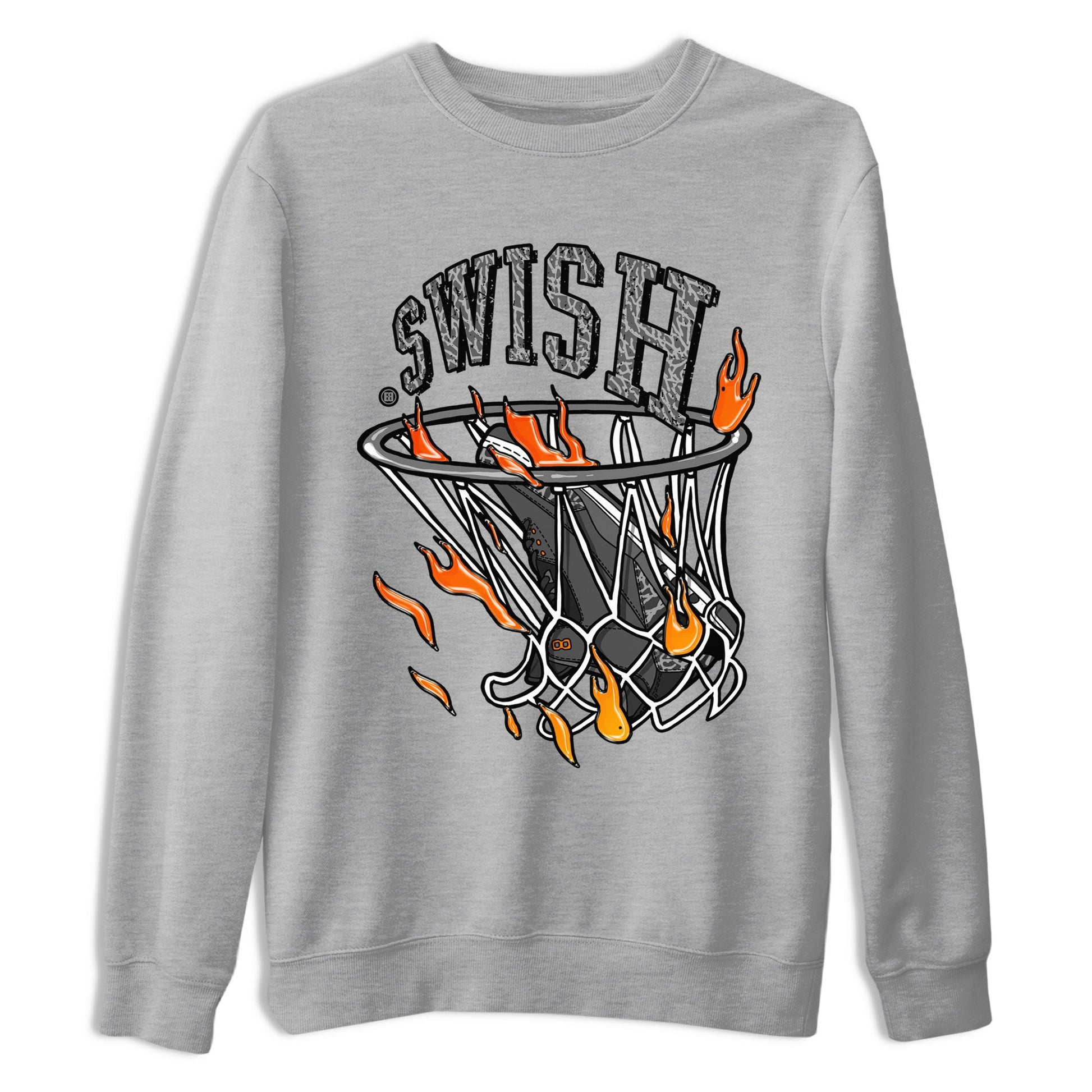 Air Jordan 3 Retro Fear shirt to match jordans Basketball Hoop sneaker tees Air Jordan 3 Fear SNRT Sneaker Release Tees Unisex Heather Grey 2 T-Shirt