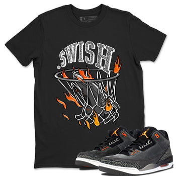 Air Jordan 3 Retro Fear shirt to match jordans Basketball Hoop sneaker tees Air Jordan 3 Fear SNRT Sneaker Release Tees Unisex Black 1 T-Shirt
