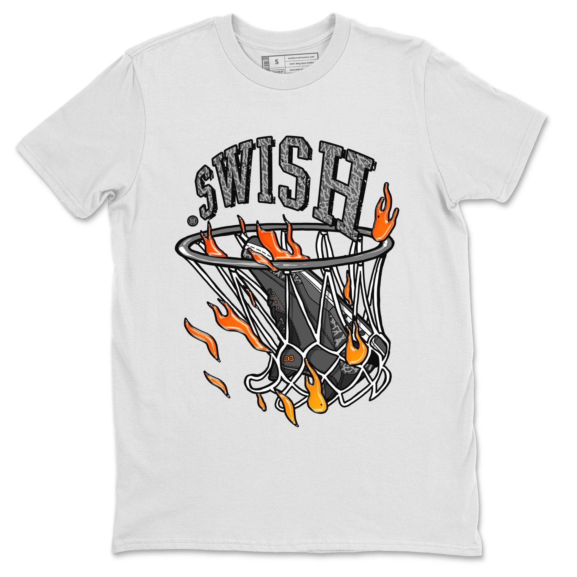 Air Jordan 3 Retro Fear shirt to match jordans Basketball Hoop sneaker tees Air Jordan 3 Fear SNRT Sneaker Release Tees Unisex White 2 T-Shirt