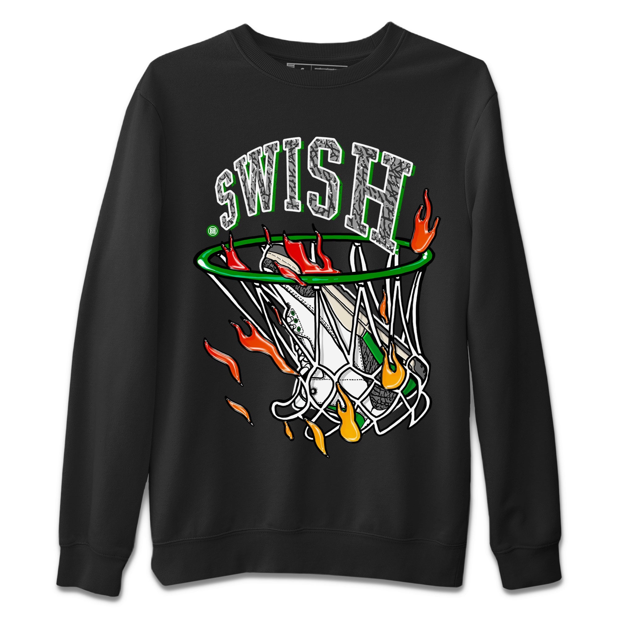 Air Jordan 3 Lucky Green Sneaker Match Tees Basketball Hoop Sneaker Tees 3s Lucky Green Tees Unisex Shirts Black 2