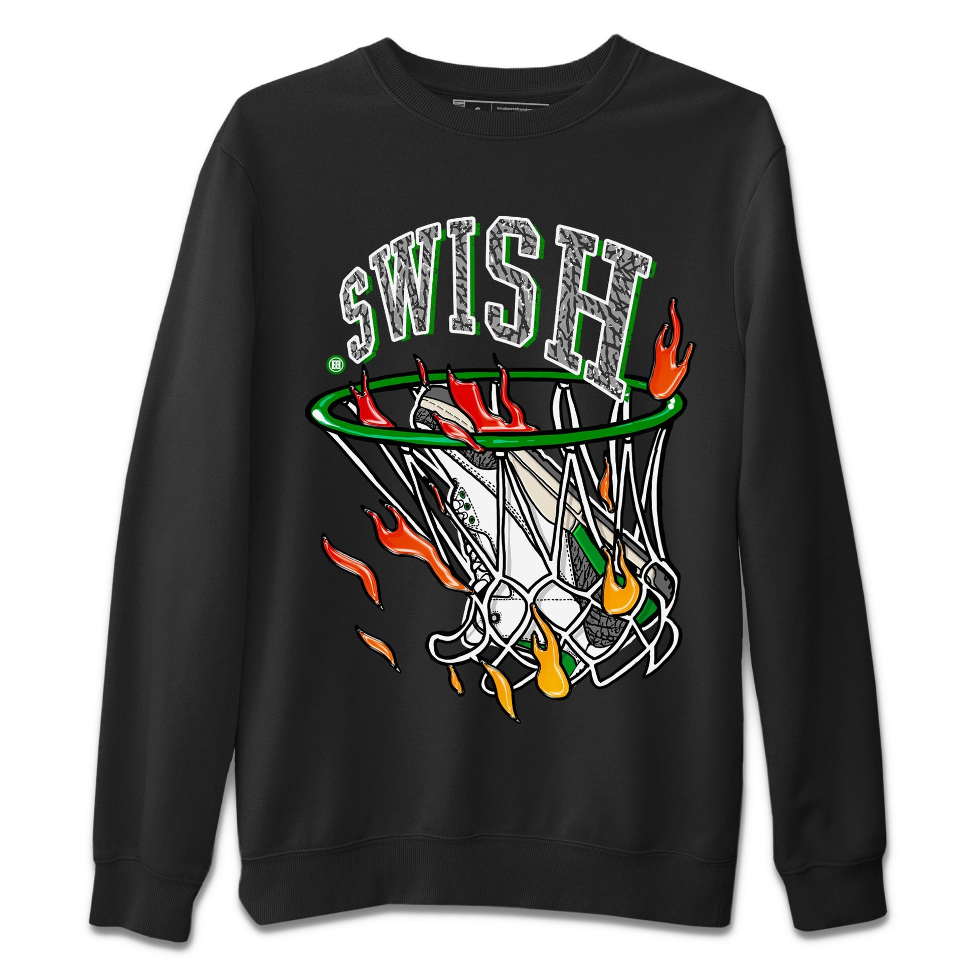 Air Jordan 3 Lucky Green Sneaker Match Tees Basketball Hoop Sneaker Tees 3s Lucky Green Tees Unisex Shirts Black 2