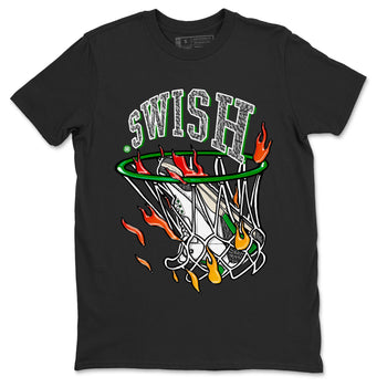 Air Jordan 3 Lucky Green Sneaker Match Tees Basketball Hoop Sneaker Tees 3s Lucky Green Tees Unisex Shirts Black 2
