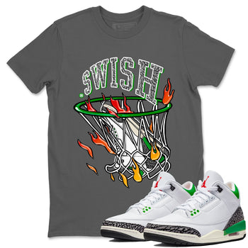Air Jordan 3 Lucky Green Sneaker Match Tees Basketball Hoop Sneaker Tees 3s Lucky Green Tees Unisex Shirts Cool Grey 1