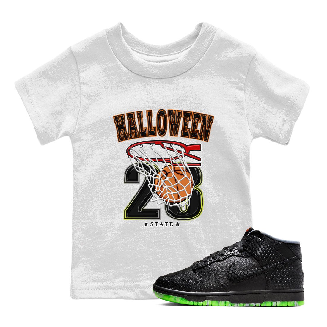 Nike Dunk Mid Premium shirt to match jordans Basketball sneaker tees Nike Dunk Mid Halloween SNRT Sneaker Tees Sneaker Matching Clothing Brand Baby Toddler White 1 T-Shirt