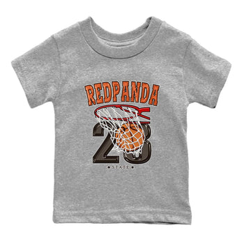 Nike Low Dunk Red Panda shirt to match jordans Basketball sneaker tees Nike Dunk Red Panda SNRT Sneaker Tees Baby Toddler Heather Grey 2 T-Shirt