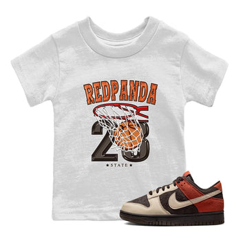 Nike Low Dunk Red Panda shirt to match jordans Basketball sneaker tees Nike Dunk Red Panda SNRT Sneaker Tees Baby Toddler White 1 T-Shirt