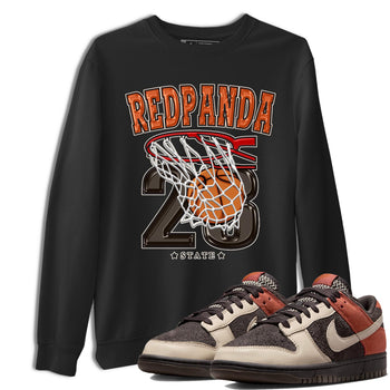 Nike Low Dunk Red Panda shirt to match jordans Basketball sneaker tees Nike Dunk Red Panda SNRT Sneaker Tees Unisex Streetwear Clothing Black 1 T-Shirt