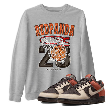 Nike Low Dunk Red Panda shirt to match jordans Basketball sneaker tees Nike Dunk Red Panda SNRT Sneaker Tees Unisex Streetwear Clothing Heather Grey 1 T-Shirt