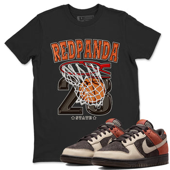 Nike Low Dunk Red Panda shirt to match jordans Basketball sneaker tees Nike Dunk Red Panda SNRT Sneaker Tees Unisex Streetwear Clothing Black 1 T-Shirt