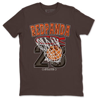Nike Low Dunk Red Panda shirt to match jordans Basketball sneaker tees Nike Dunk Red Panda SNRT Sneaker Tees Unisex Streetwear Clothing Dark Chocolate 2 T-Shirt