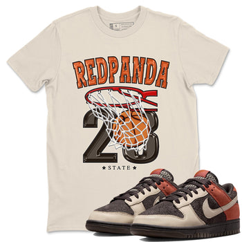 Nike Low Dunk Red Panda shirt to match jordans Basketball sneaker tees Nike Dunk Red Panda SNRT Sneaker Tees Unisex Streetwear Clothing Natural 1 T-Shirt