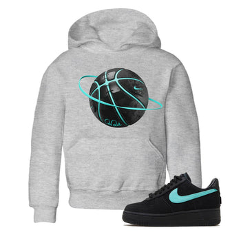 Air Force 1 Tiffany Sneaker Match Tees Basketball planet Sneaker Tees Nike Tiffany AF1Sneaker Release Tees Kids Shirts Heather Grey 1