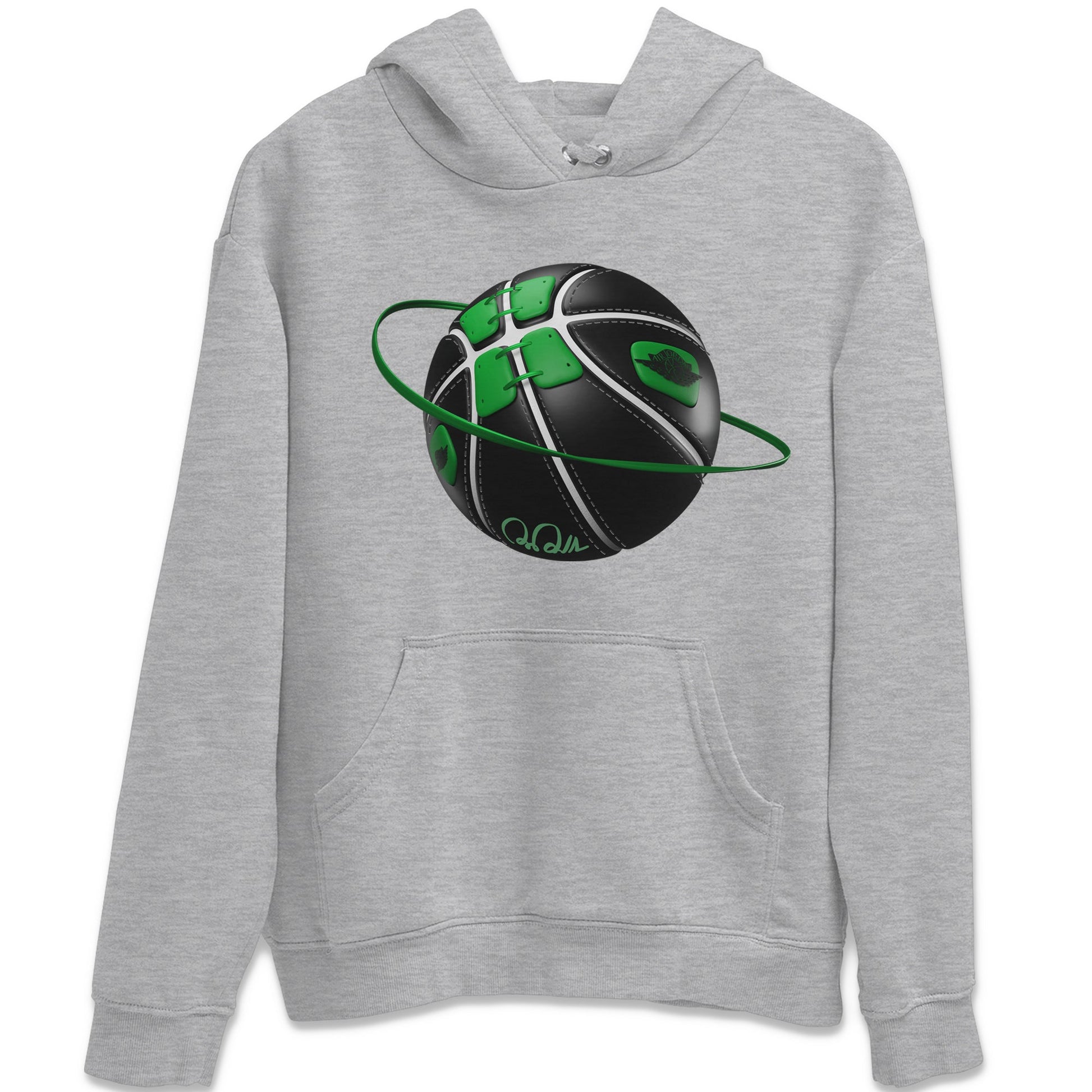 Air Jordan 1 Celtics Sneaker Match Tees Basketball Planet Sneaker Tees AJ1 High OG Lucky Green Sneaker Release Tees Unisex Shirts Heather Grey 2