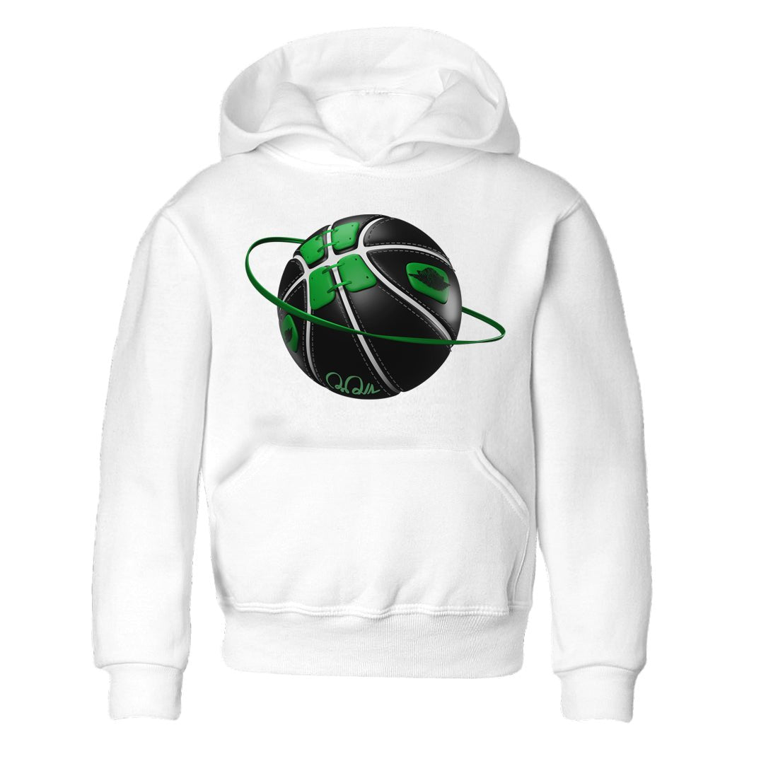 Air Jordan 1 Celtics Sneaker Match Tees Basketball Planet Sneaker Tees AJ1 High OG Lucky Green Sneaker Release Tees Kids Shirts White 2