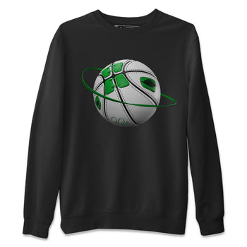 Air Jordan 1 Celtics Sneaker Match Tees Basketball Planet Sneaker Tees AJ1 High OG Lucky Green Sneaker Release Tees Unisex Shirts Black 2