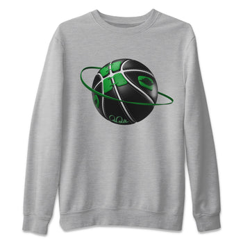 Air Jordan 1 Celtics Sneaker Match Tees Basketball Planet Sneaker Tees AJ1 High OG Lucky Green Sneaker Release Tees Unisex Shirts Heather Grey 2