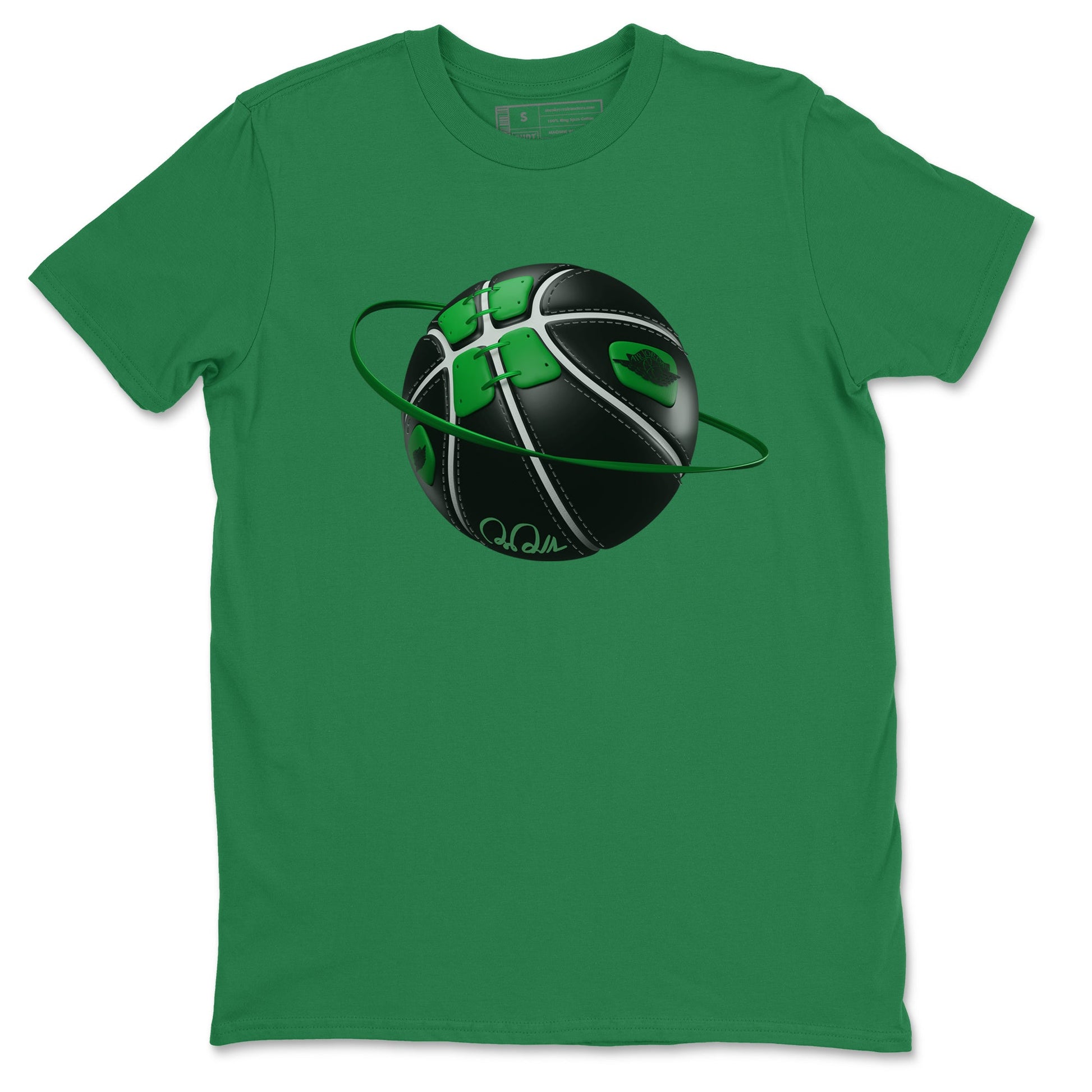 Air Jordan 1 Celtics Sneaker Match Tees Basketball Planet Sneaker Tees AJ1 High OG Lucky Green Sneaker Release Tees Unisex Shirts Kelly Green 2