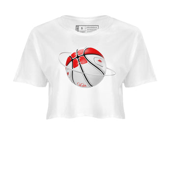Jordan 1 Low University Red shirt to match jordans Basketball Planet sneakertees AJ1 Low University Red SNRT Sneaker Release Tees White 2 Crop T-Shirt