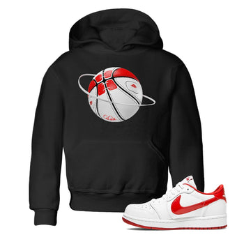 Jordan 1 Low University Red shirt to match jordans Basketball Planet sneakertees AJ1 Low University Red SNRT Sneaker Release Tees Baby Toddler Black 1 T-Shirt