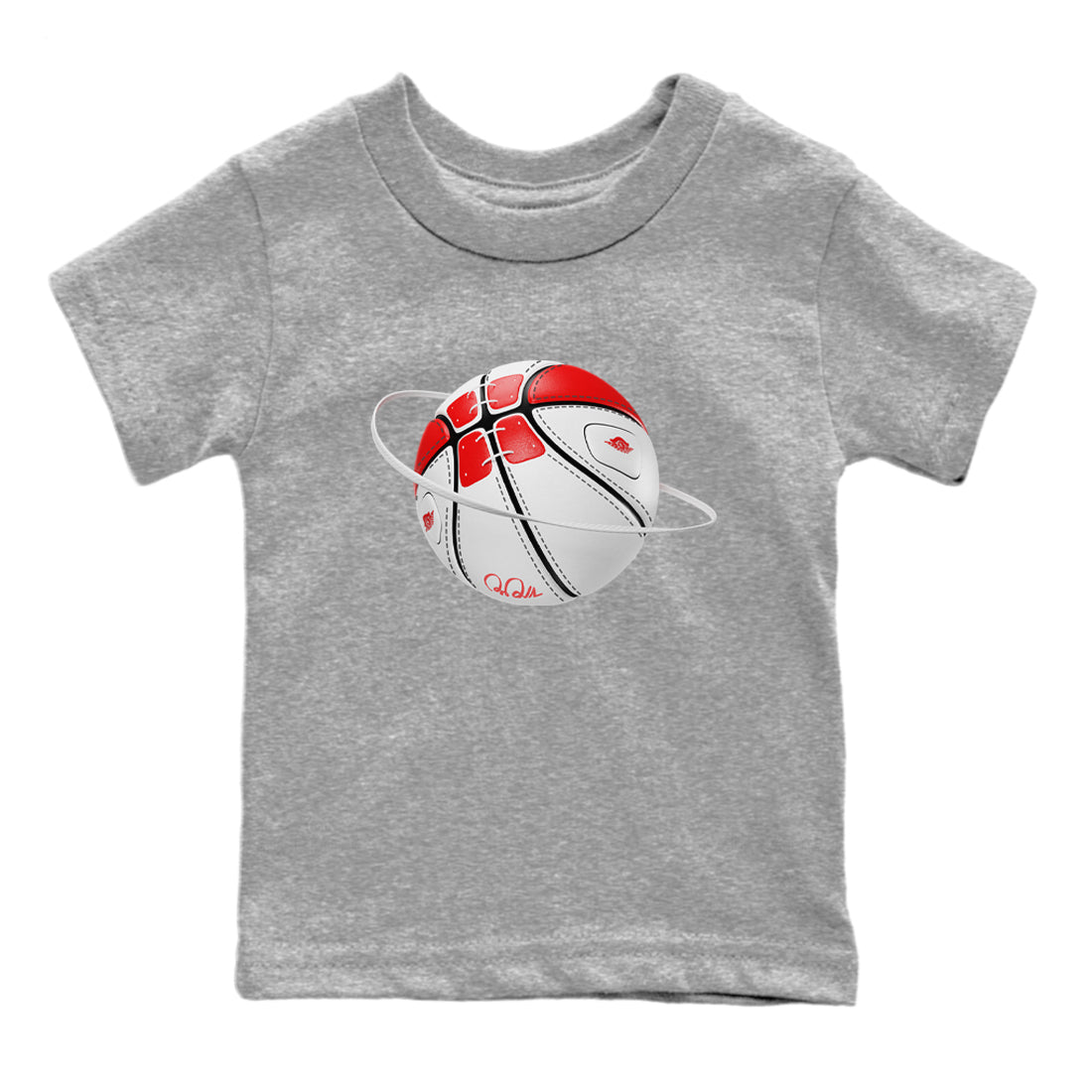 Jordan 1 Low University Red shirt to match jordans Basketball Planet sneakertees AJ1 Low University Red SNRT Sneaker Release Tees Baby Toddler Heather Grey 2 T-Shirt