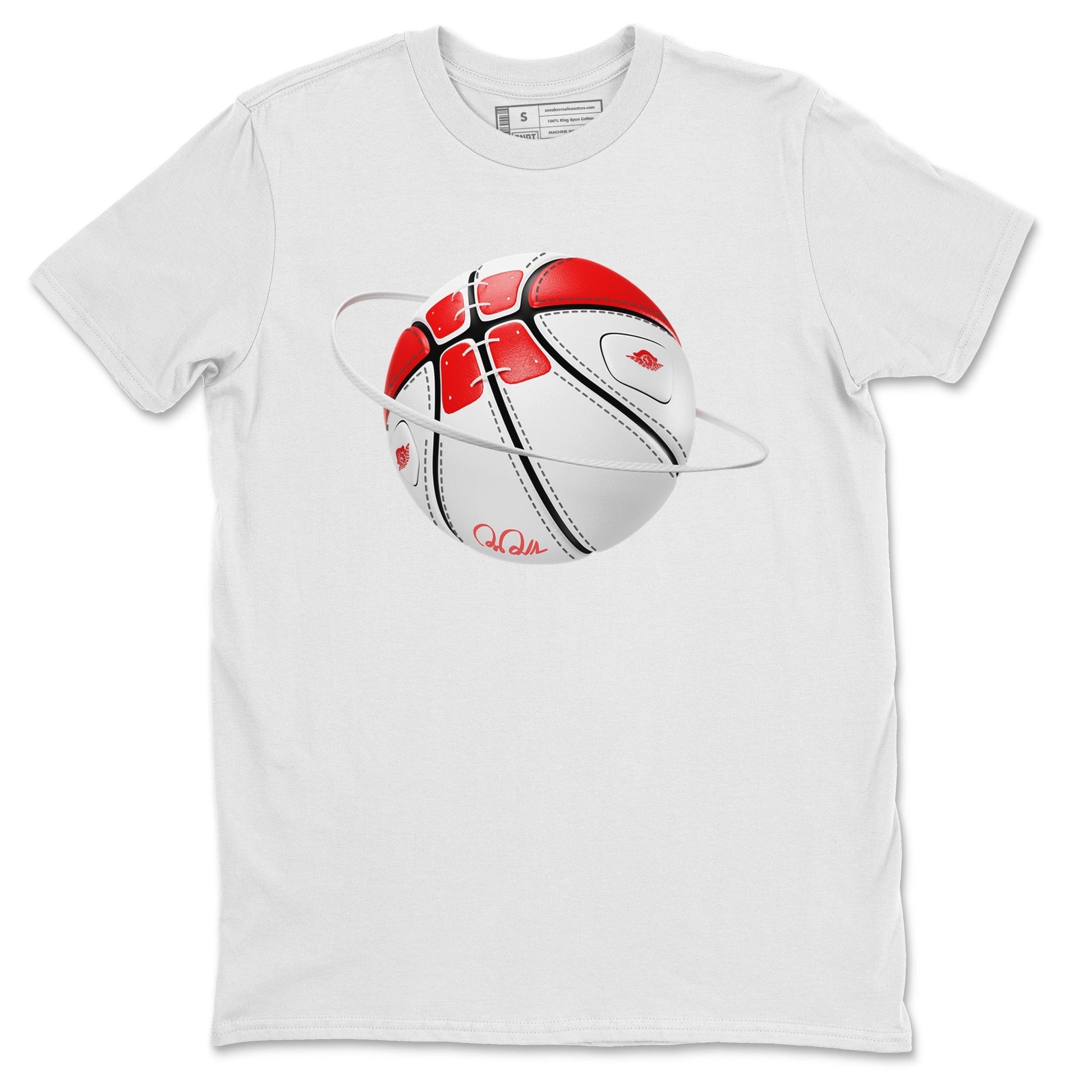 Jordan 1 Low University Red shirt to match jordans Basketball Planet sneakertees AJ1 Low University Red SNRT Sneaker Release Tees Unisex White 2 T-Shirt