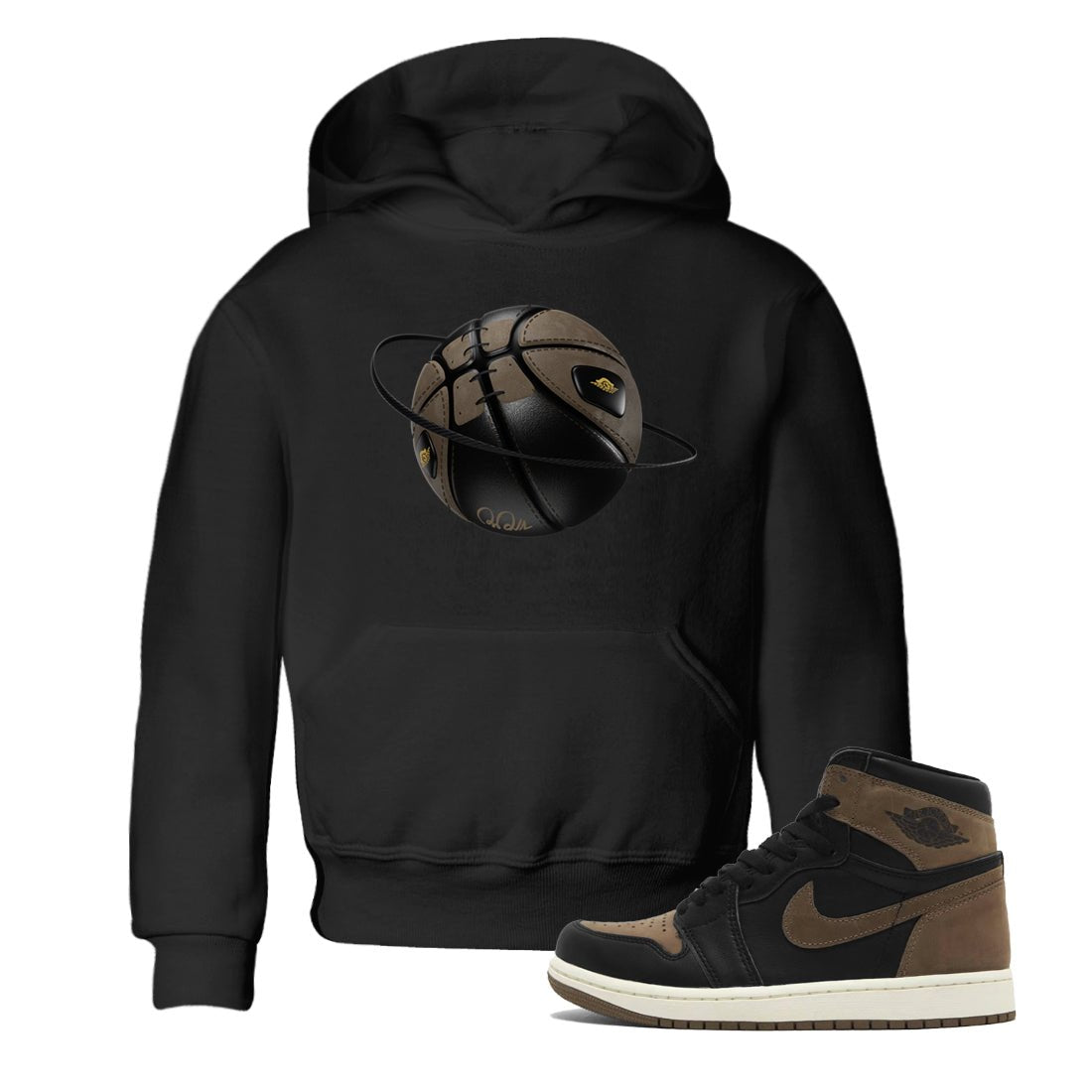 Air Jordan 1 Palomino shirt to match jordans Basketball Planet sneaker tees AJ1 High Palomino SNRT Sneaker Release Tees Baby Toddler Black 1 T-Shirt