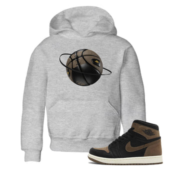 Air Jordan 1 Palomino shirt to match jordans Basketball Planet sneaker tees AJ1 High Palomino SNRT Sneaker Release Tees Baby Toddler Heather Grey 1 T-Shirt