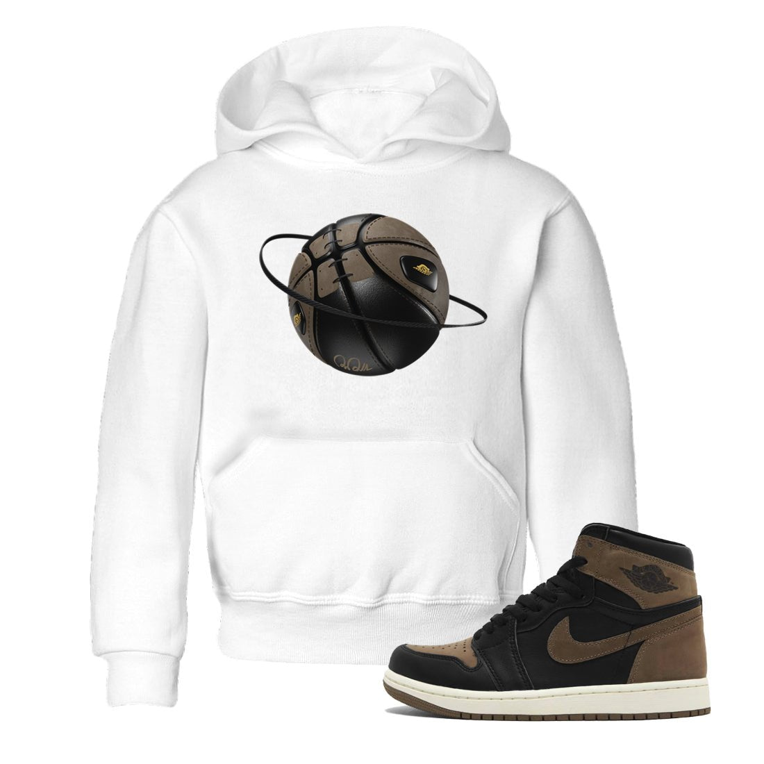 Air Jordan 1 Palomino shirt to match jordans Basketball Planet sneaker tees AJ1 High Palomino SNRT Sneaker Release Tees Baby Toddler White 1 T-Shirt