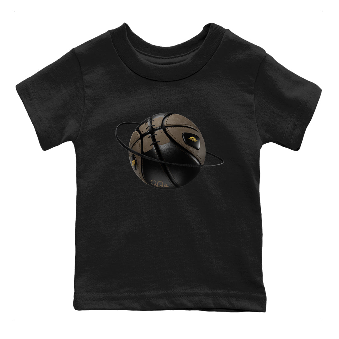 Air Jordan 1 Palomino shirt to match jordans Basketball Planet sneaker tees AJ1 High Palomino SNRT Sneaker Release Tees Baby Toddler Black 2 T-Shirt