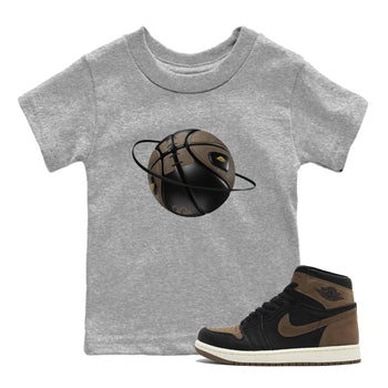 Air Jordan 1 Palomino shirt to match jordans Basketball Planet sneaker tees AJ1 High Palomino SNRT Sneaker Release Tees Baby Toddler Heather Grey 1 T-Shirt