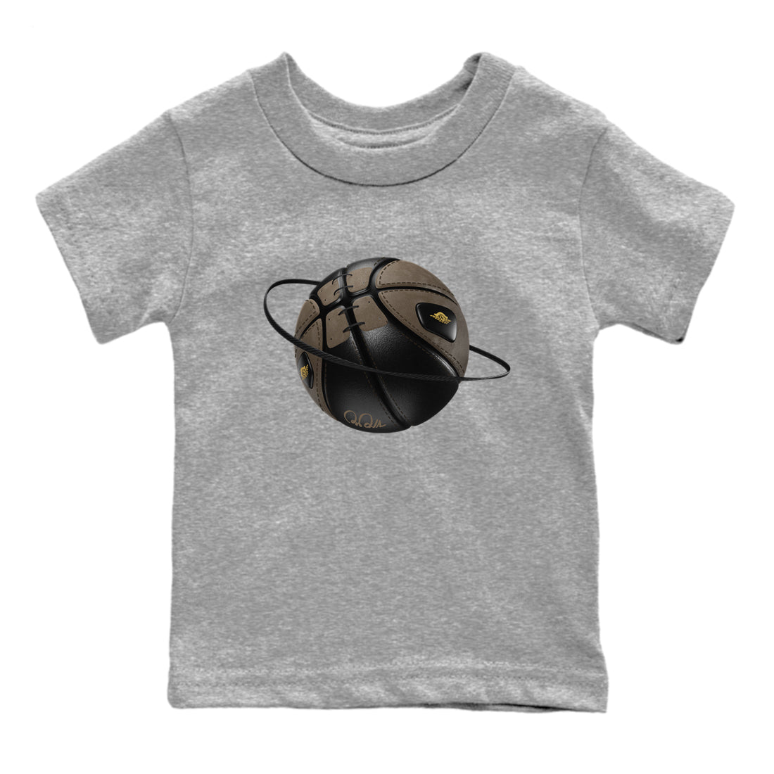 Air Jordan 1 Palomino shirt to match jordans Basketball Planet sneaker tees AJ1 High Palomino SNRT Sneaker Release Tees Baby Toddler Heather Grey 2 T-Shirt