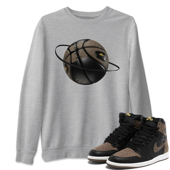 Air Jordan 1 Palomino shirt to match jordans Basketball Planet sneaker tees AJ1 High Palomino SNRT Sneaker Release Tees Unisex Heather Grey 1 T-Shirt